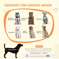 Hundebox mit Schiebetür, Belüftung, Spanplatte und Stahl, 98 x 58 x 61 cm, Walnuss