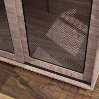 Hundebox, Transportbox für Hunde, Rückzugsbox für Haustiere, verschließbare Türen, 98 x 60 x 78 cm, Hellbraun