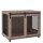 Hundebox, Transportbox für Hunde, Rückzugsbox für Haustiere, verschließbare Türen, 98 x 60 x 78 cm, Hellbraun