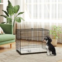 Hundekäfig klappbar Hundebox mit 2 Türen,...