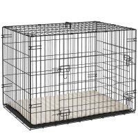 Hundekäfig klappbar Hundebox mit 2 Türen,...