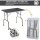 Trimmtisch für Hunde Hundepflegetisch klappbar, Haustierpflegetisch mit höhenverstellbarem Galgen, Schlingen, Netzkorb, Schertisch bis 150 kg, 90 x 60 x 75 cm, Schwarz