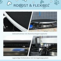 Trimmtisch für Hunde drehbar Hundepflegetisch mit höhenverstellbarem Galgen Schlinge rutschfest Oberfläche Haustierpflegetisch für Haushaltsbaden Haartrocken bis 40 kg Ø65 x 72H cm Schwarz