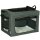 Transportbox, faltbar, 3 Eingänge, Innenkissen, für Hunde und Katzen bis 4 kg/40 cm, grau