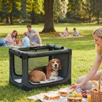Hundebox faltbar Hundetransportbox mit Kissen abnehmbar...