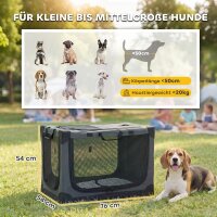 Hundebox faltbar Hundetransportbox mit Kissen abnehmbar waschbar Bezug aus Oxford-Gewebe für Hunde bis 20kg Armeegrün