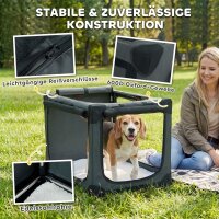 Hundebox faltbar Hundetransportbox mit Kissen abnehmbar waschbar Bezug aus Oxford-Gewebe für Hunde bis 20kg Armeegrün