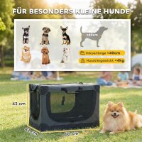 Hundebox faltbar Hundetransportbox mit Kissen abnehmbar waschbar Bezug aus Oxford-Gewebe für Hunde bis 4kg Armeegrün