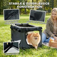 Hundebox faltbar Hundetransportbox mit Kissen abnehmbar waschbar Bezug aus Oxford-Gewebe für Hunde bis 4kg Armeegrün