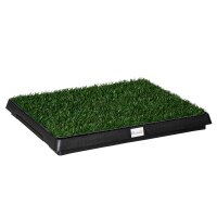 Hundetoilette mit Gras 63 x 51 cm Hundeklo Waschbar...