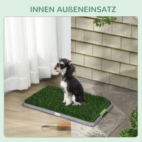 Hundetoilette mit Kunstrasen, Drainagelöcher, auslaufsicher, 67x41x3,5cm, Grün