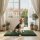 Hundetoilette 76 x 50,5 cm Hundeklo mit 2 Kunstrasen waschbar Welpentoilette für Hunde für Balkon Zuhause Schwarz+Grün