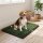 Hundetoilette 76 x 50,5 cm Hundeklo mit 2 Kunstrasen waschbar Welpentoilette für Hunde für Balkon Zuhause Schwarz+Grün