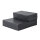 Haustiertreppe Tierunterlage 2 Stufen Klappbar Hundetreppe Treppe Unterlage für Katzen und Hunde Schwarz L45 x B39 x H20 cm