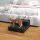 Haustiertreppe Tierunterlage 2 Stufen Klappbar Hundetreppe Treppe Unterlage für Katzen und Hunde Schwarz L45 x B39 x H20 cm