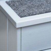 Hundetreppe 3 Stufen für kleine bis mittelgroße Hund Haustiertreppe mit Stauraum 38 cm Hohe Katzentreppe Hunderampe Einstiegshilfe für Bett, Sofa, Couch und Auto Grau