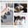 Hundetreppe 3 Stufen für kleine bis mittelgroße Hund Haustiertreppe mit Stauraum 38 cm Hohe Katzentreppe Hunderampe Einstiegshilfe für Bett, Sofa, Couch und Auto Grau
