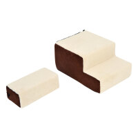 Haustiertreppe Hundetreppe Katzentreppe 3 Stufen für Katzen und Hunde Plüsch Beige 54 x 40 x 39cm
