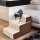 Haustiertreppe Hundetreppe Katzentreppe 3 Stufen für Katzen und Hunde Plüsch Beige 54 x 40 x 39cm
