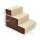Haustiertreppe Hundetreppe Katzentreppe 3 Stufen für Katzen und Hunde Plüsch Beige 54 x 40 x 39cm