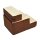 Haustiertreppe Hundetreppe Katzentreppe 3 Stufen für Katzen und Hunde Plüsch Beige 54 x 40 x 39cm