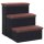 Haustiertreppe Katzentreppe Hundetreppe Faltbar 3 Stufen Tiertreppe mit Stauraum für Katzen und Hunde MDF Schwarz 40 x 54 x 48 cm