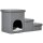 Haustiertreppe mit Haustierbett, inkl, versteckter Stauraum, 73,5 cm x 33 cm x 40,5 cm, Hellgrau