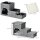 Haustiertreppe mit Haustierbett, inkl, versteckter Stauraum, 73,5 cm x 33 cm x 40,5 cm, Hellgrau