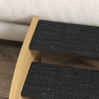 Haustiertreppe Hundetreppe, 3 Stufen, kleiner Hund, 38,5 cm x 38,5 cm x 30 cm, Eiche + Schwarz