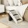 Hundetreppe 3 Stufen 36,5 cm Hoch Haustiertreppe für Kleine Hunde klappbar für Bett, Sofa, Couch Auto Cremeweiß