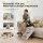 Hundetreppe 3 Stufen 36,5 cm Hoch Haustiertreppe für Kleine Hunde klappbar für Bett, Sofa, Couch Auto Cremeweiß