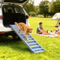 Hunderampe Auto klappbar Hundetreppe mit 10 Stufen...