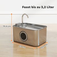 Katzenbrunnen 3,2L Trinkbrunnen für Katzen mit leiser Pumpe Aktivkohlefilter