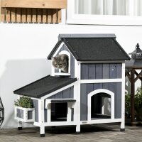 Outdoor-Katzenhaus, zweistöckig, Bodenabstand,...