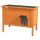 Katzenhaus Outdoor-Katzenhaus Katzenhütte, wetterbeständig, 1 Fenster, 1 Eingang, 85 x 50 x 68,5 cm, Orange+Grün