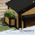 Katzenhaus Katzenhütte Katzenhöhle, inkl, Blumenkasten, 96 cm x 65 cm x 85,5 cm, Gelb + Weiß + Schwarz