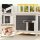 Katzenhaus Wetterfeste Katzenhütte aus Holz mit aufklappbarem Dach Aluminium-Isolierplatten Asphaltdach 61x51x53,5 cm