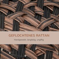 Katzenhaus aus Rattan mit Kissen Katzenschlafplatz Katzenhöhle mit erhöhten Füßen Braun Ø52 x 58 cm