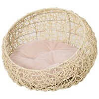Rattan Katzenhöhle Katzenbett Katzenhaus mit Kissen...