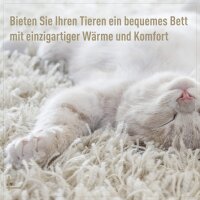 Rattan Katzenhöhle Katzenbett Katzenhaus mit Kissen Katzenzelt Haustierhaus für Katzen Hunde Beige Ø56 x 35 cm