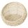 Rattan Katzenhöhle Katzenbett Katzenhaus mit Kissen Katzenzelt Haustierhaus für Katzen Hunde Beige Ø56 x 35 cm