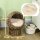 Rattan Katzenkorb Katzenhöhle Katzenhütte Katzenbett mit Kissen Haustierbett Wasserhyazinthe Kaffee 40 x 37 x 51 cm