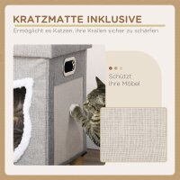 Katzenhöhle, Katzenhaus, inkl, Spielball, waschbares Kissen, 35,5 cm x 35,5 cm  x 42,5 cm