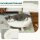 Haustierbett für Katzen und Hunde bis 5kg/30cm, waschbarer Plüschbezug, Cremeweiß, 47 x 40 x 20 cm