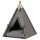 Tipi-Zelt für Haustiere, Tierbett im Tipi-Design, Katzenzelt mit Kissen, Hundebett zum Schlafen, Katzenbett, Grau