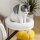 Katzen-Schreibtischbett, Katzenbett für Schreibtisch mit 360°Drehung, verstellbarer Höhe, Katzenliege mit abnehmbarem, maschinenwaschbarem Bett, für Katzen unter 6 kg, Heimbüro, Cremeweiß