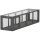 Katzentunnel Katzenspielzeug aus Holz mit 3 Türen, erweiterbar Spieltunnel für Katzen bis 10 kg, 151,5 x 38,5 cm Grau