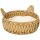 Katzenbett Rattan Katzenhöhle mit abnehmbares Kissen, Katzenkorb für Katzen bis 10 kg, 50 x 50 x 25 cm, Hellbraun