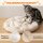 Katzenbett Rattan Katzenhöhle mit abnehmbares Kissen, Katzenkorb für Katzen bis 10 kg, 50 x 50 x 25 cm, Hellbraun