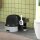 Katzentoillete Katzenklo, 2 herausziehbare Bodenwannen, 1 Schaufel, Streuauffangfach, Grau + Schwarz